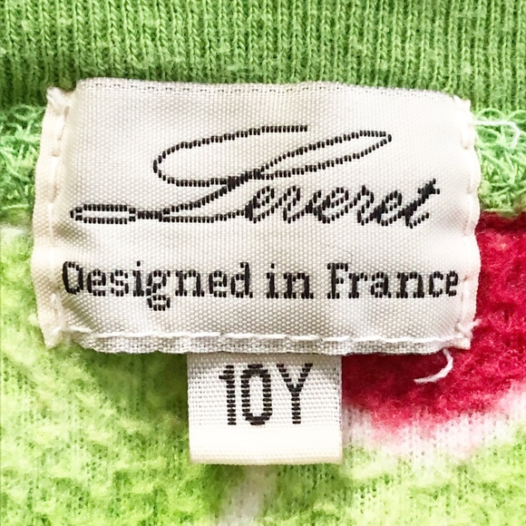 Leveret Apples Fleece 2 Pc Pajamas PJ Set Big Girls Fits Size 8 Green Red - Picture 6 of 7